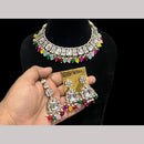 Hira Collection Gold Plated Kundan Stone And Beads Necklace Set