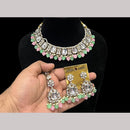 Hira Collection Gold Plated Kundan Stone And Beads Necklace Set