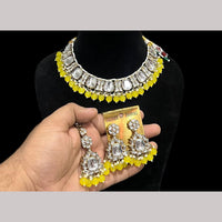 Hira Collection Gold Plated Kundan Stone And Beads Necklace Set
