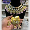 Hira Collections Gold Plated Kundan And Beads Necklace Set