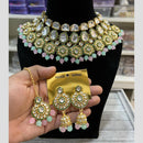 Hira Collections Gold Plated Kundan And Beads Necklace Set