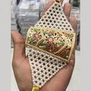 Hira Collections Gold Plated Austrian Stone And Pearl Hand Dasti / Bracelet