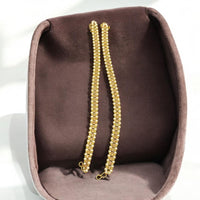 Hira Collections Traditional Gold Plated Pearls Austrian Stones Payal Anklets