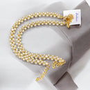 Hira Collections Traditional Gold Plated Pearls Austrian Stones Payal Anklets