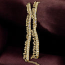 Hira Collections Traditional Gold Plated Mirror Stones Payal Anklets