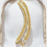 Hira Collections Traditional Gold Plated Pearls Austrian Stones Payal Anklets