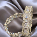 Hira Collections Silver Plated Kundan Stone And Austrian Stone Bangles Set