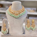 Hira Collections Gold Plated Royal Kundan Stone And Beads Necklace Set