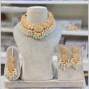 Hira Collections Gold Plated Royal Kundan Stone And Beads Necklace Set