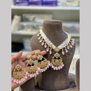 Hira Collections Gold Plated Royal Kundan Stone And Beads Necklace Set