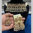 Hira Collections Gold Plated Royal Crystal Stone And Pearl Necklace Set