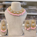 Hira Collections Gold Plated Royal Kundan Stone And Beads Necklace Set