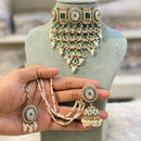 Hira Collections Gold Plated Crystal And Beads Choker Necklace Set