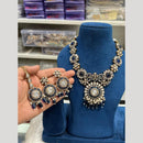 Hira Collections Gold Plated Polki Kundan And Beads Necklace Set