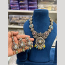 Hira Collections Gold Plated Polki Kundan And Beads Necklace Set