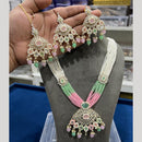 Hira Collections Gold Plated Kundan Stone And Pearls Beads Necklace Set