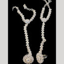 Hira Collections Silver Plated Crystal Stone Hand Harness