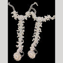 Hira Collections Silver Plated Crystal Stone Hand Harness