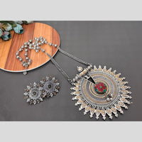 Hira Collections 2 Tone Long Necklace Set 