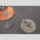 Hira Collections 2 Tone Long Necklace Set 