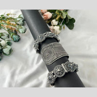 Hira Collections Oxidised Plated Openable Bangles Set 