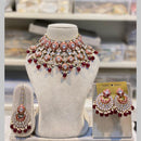 Hira Collections Gold Plated Kundan And Beads Meenakari Choker Necklace Set