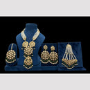Hira Collections Gold Plated Pearls And Beads Necklace Set With Pasa