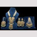 Hira Collections Gold Plated Pearls And Beads Necklace Set With Pasa