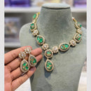 Hira Collections Gold Plated Druzy Stone Necklace Set