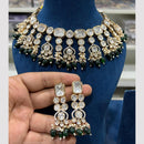 Hira Collections Gold Plated Polki Kundan And Pearls Choker Necklace Set