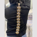 Hira Collections Gold Plated Kundan Stone And Beads Hair Choti