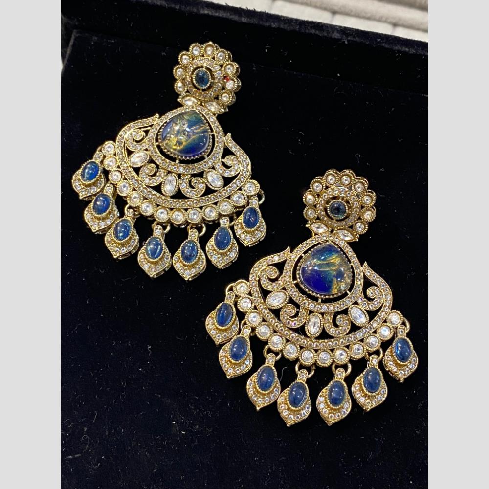 Hira Collections Radiant Bloom Designer Resin & Austrain Stone Dangler Earrings