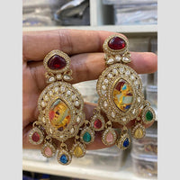 Hira Collections Gleam & Grace Austria And Resin Stone Fusion Danglers Earrings