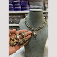 Hira Collections Timeless Elegance Crystal And Pearl Necklace Set
