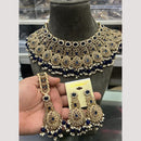 Hira Collections Elegant Crystal Stones And Pearls Choker Necklace Set