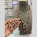Hira Collections Sparkling Austrian & Pota Stone Necklace Set
