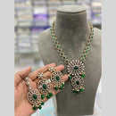 Hira Collections Sparkling Austrian & Pota Stone Necklace Set