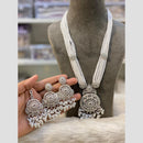 Hira Collections Classic Charm Crystal Stone And Pearl Rani Har Long Necklace Set