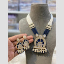 Hira Collections Runway Look Crystal Stone And Pearl Classic Rani Har Long Neckalce Set