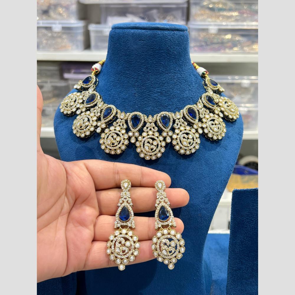 Hira Collections Timeless Sparkle Crystal And Austrain Stone Elegance Necklace Set