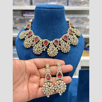 Hira Collections Timeless Sparkle Crystal And Austrain Stone Elegance Necklace Set