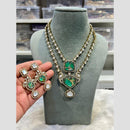 Hira Collections Urban Spark Crystal And Resin Stone Eternal Shine Necklace Set