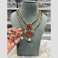 Hira Collections Urban Spark Crystal And Resin Stone Eternal Shine Necklace Set