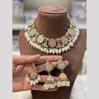 Hira Collection Elegant Crystal Stone And Pearl Parties & Ethnic Wear Necklace Set