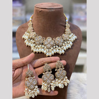 Hira Collection Classic Pota Stone And Beads Pearl Perfect for Bridal & Ethnic Looks Necklace Set
