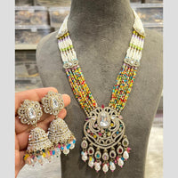 Hira Collections Timeless Pearl Austrian Stone And Pearl Beads Necklace Set