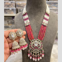 Hira Collections Timeless Pearl Austrian Stone And Pearl Beads Necklace Set