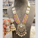 Hira Collections Timeless Pearl Austrian Stone And Pearl Beads Necklace Set