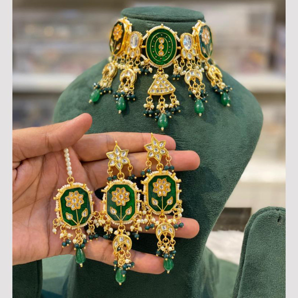 Hira Collections Meenakari Elegance In Layers of Beads Necklace Set