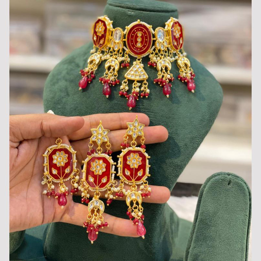 Hira Collections Meenakari Elegance In Layers of Beads Necklace Set